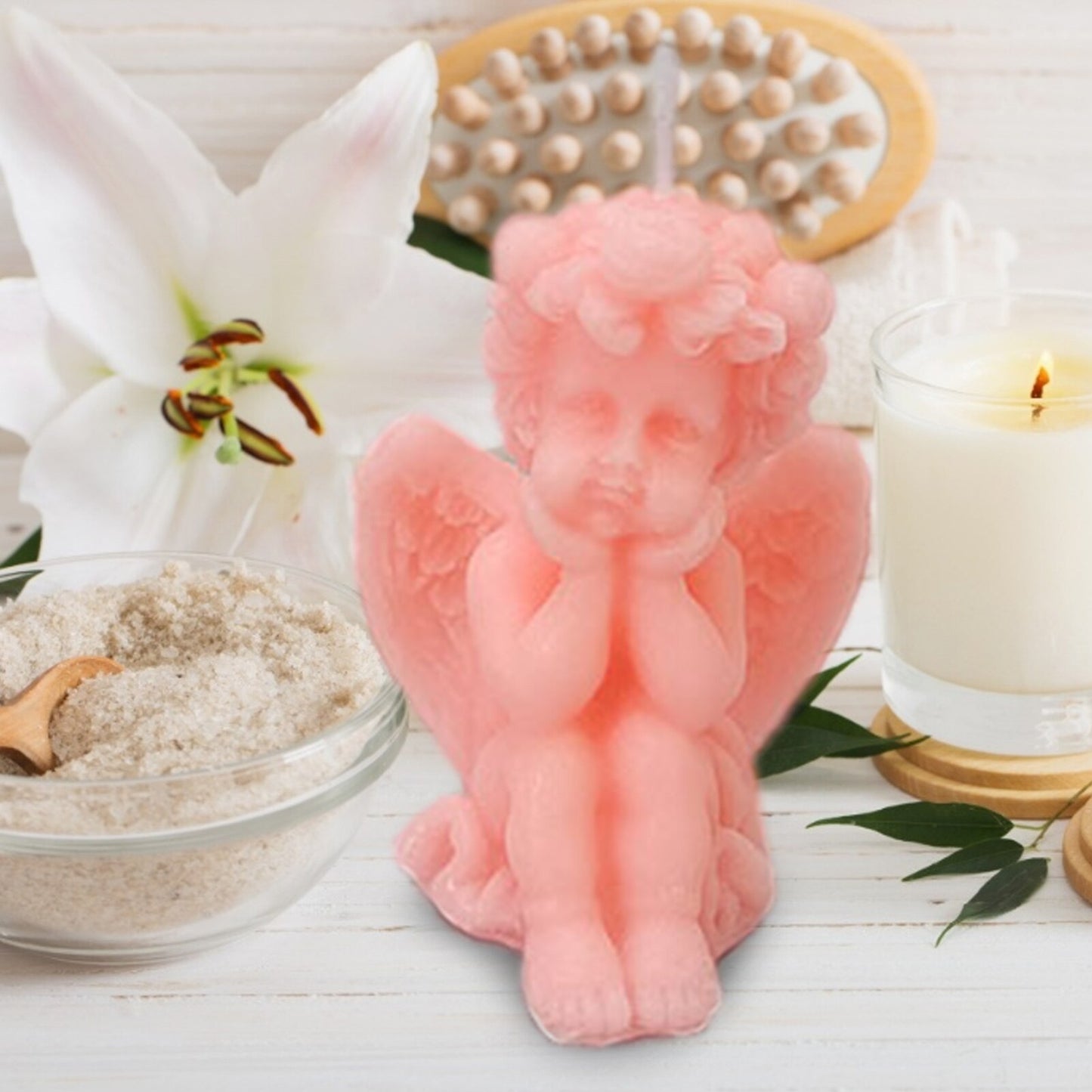 Art Candle 3D Little Angel Scented Candle Photo Props Banquet Birthday Party image 4