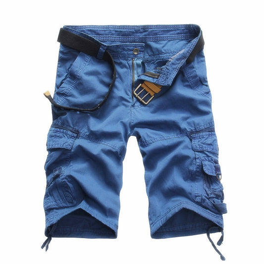 BOLUBAO Summer New Men's Overalls Straight Casual Cargo Shorts Men's Multi-Pocket Loose Five-Point Shorts Male