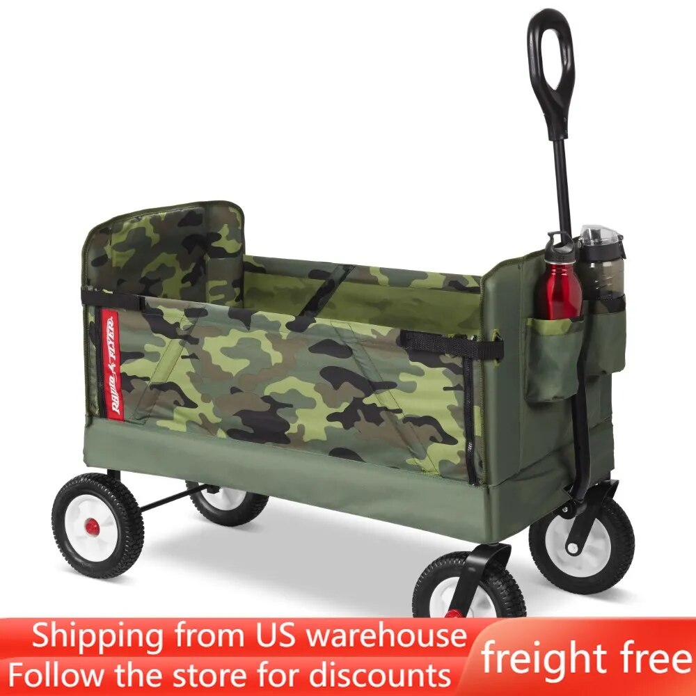 Folding Wagon Camping Supplies 3-in-1 Off-Road EZ Fold Camo Wagon Outdoor Freig image 1