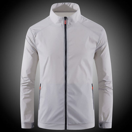 Jacket Men Summer New Fishing Waterproof Sun Male Protection Clothing Man Thin Stand Collar Protection Jacket Cycling Coats Men