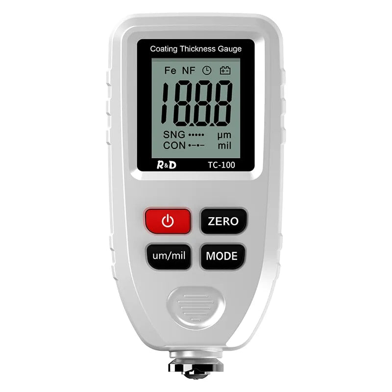 R&D TC100 Coating Thickness Gauge 0.1micron/0-1300 Car Paint Film Thickness Tes image 0