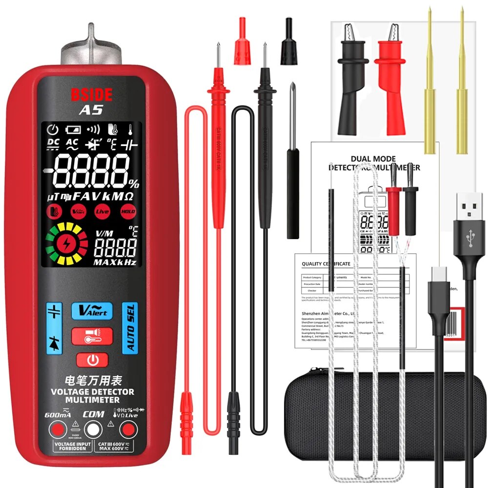 BSIDE Professional Digital Multimeter Smart Automatic Multitester Ammeter VFC C image 4