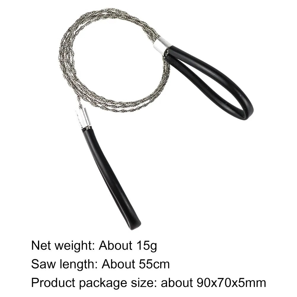 Pocket Wire Saw with Finger Handle Stainless Steel Outdoor Cutting Chain Saws image 5