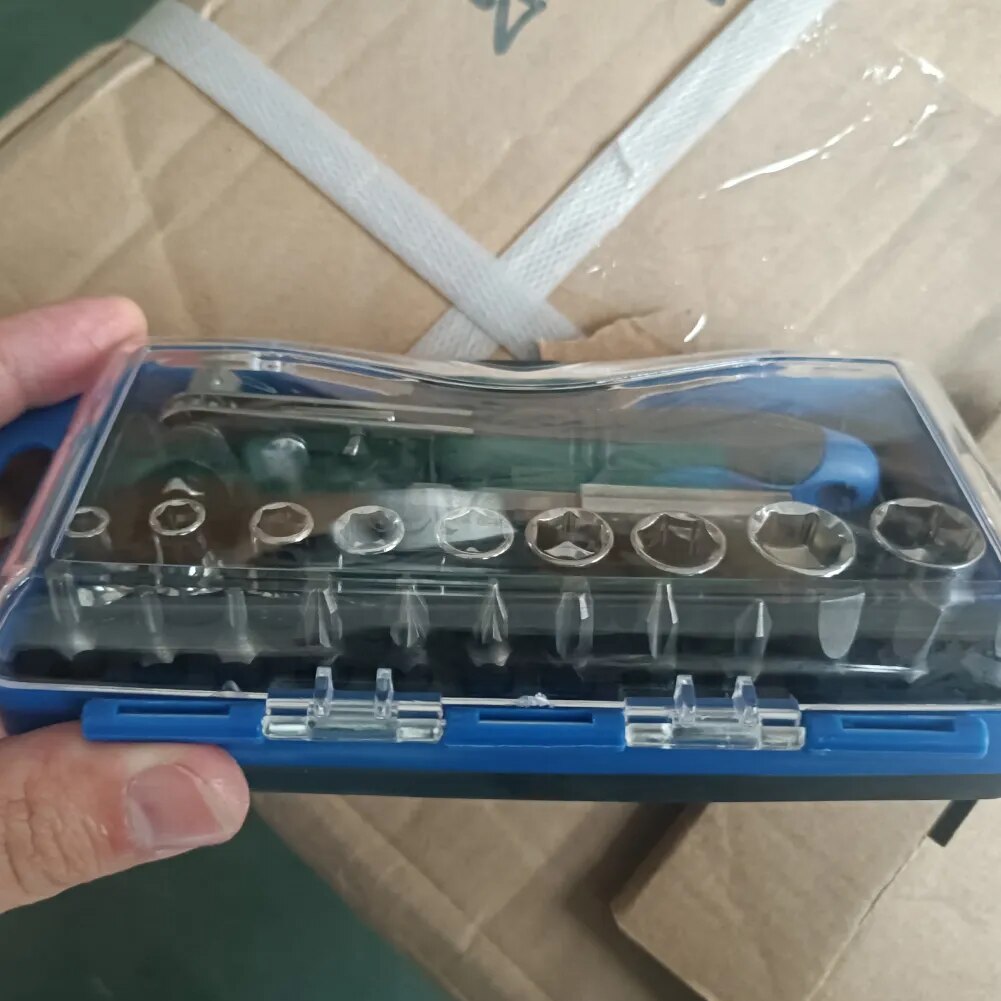 23pcs/set Ratchet Socket Wrench Set Multi-function Ratchet Spanner Wrench Kits image 2