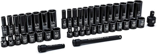 44 Pc. 3/8" Drive 6 Point Standard & Deep Impact SAE/Metric Socket Set - 84916N image 0