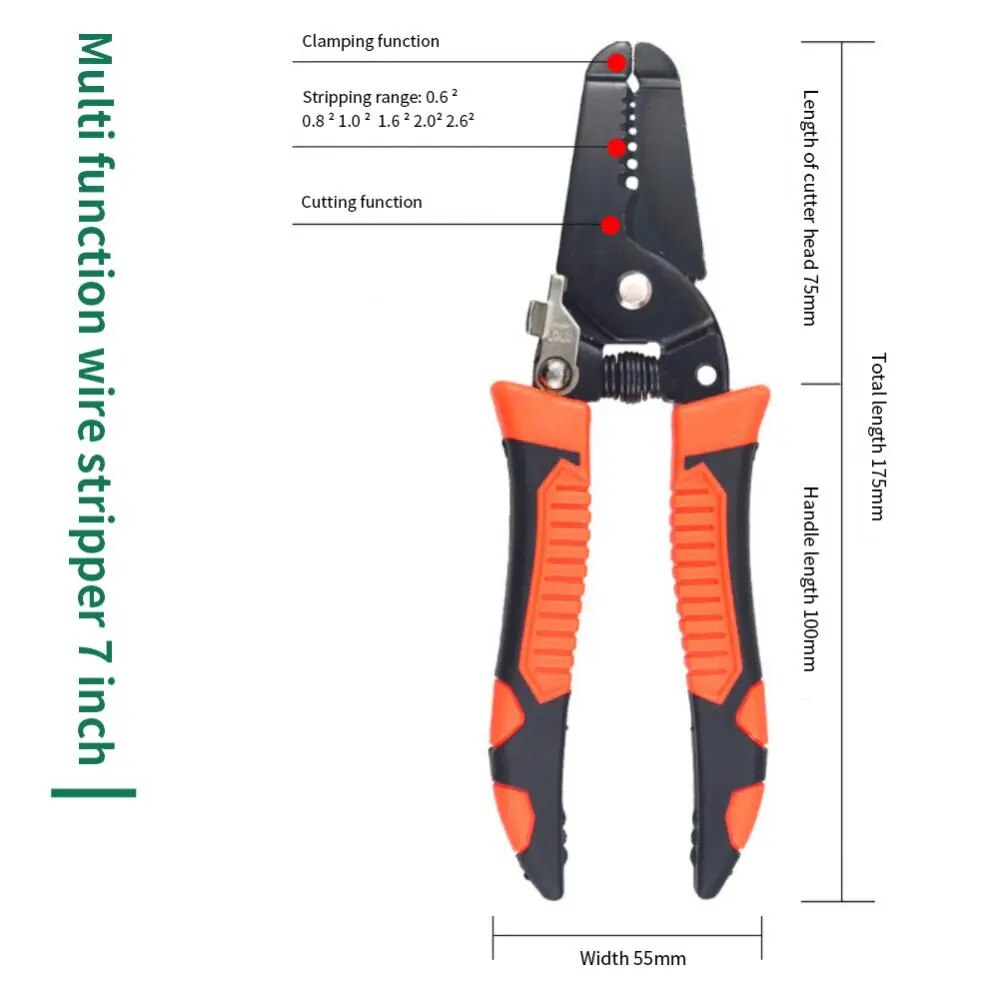 in 1 Wire Pliers Stripper Multifunctional Electrician Peeling Household Network image 6