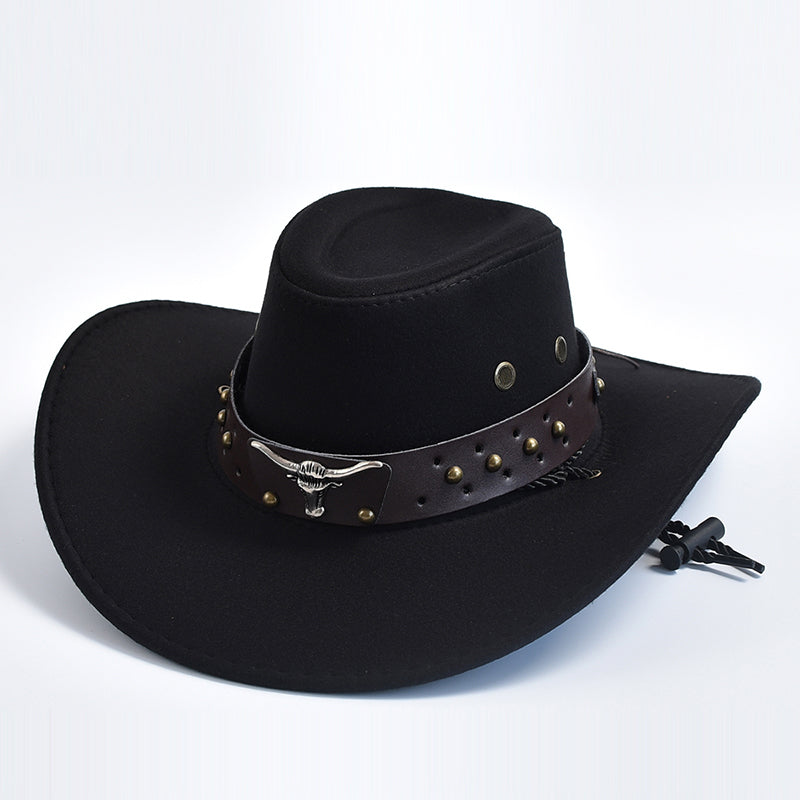 New Artificial Suede Western Cowboy Hats Vintage Big-edge Gentleman Cowgirl Jaz image 10