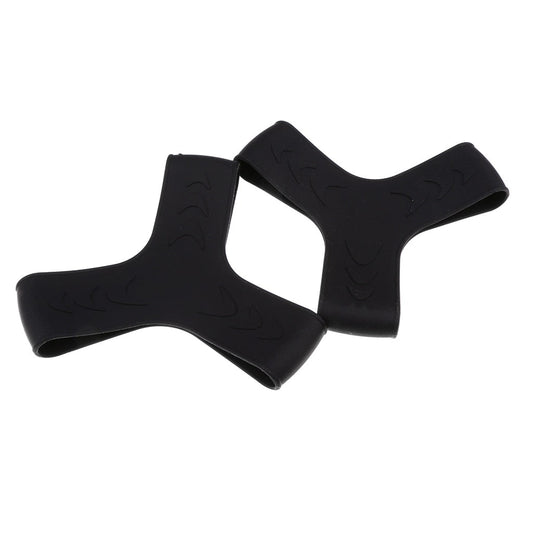 1Pair Scuba Diving Snorkeling Rubber Fin Keepers/Gripper Y-Shape Strap Black