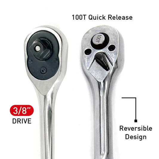 100 Teeth Quick Release Ratchet Handle Narrow Place Using Teeth More Than Norma image 0