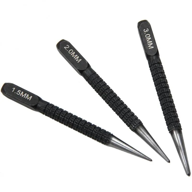 1.5/2/3mm Alloy Steel Center Punch Metal Wood Marking Drilling Tools Non-slip C image 3