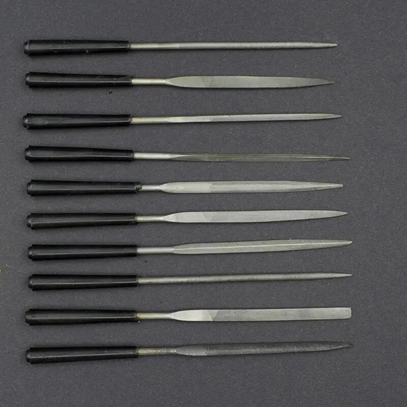 1/2PCS Files for Metal Jeweler Stone Polishing Wood Carving Craft Double-cut Pl image 2