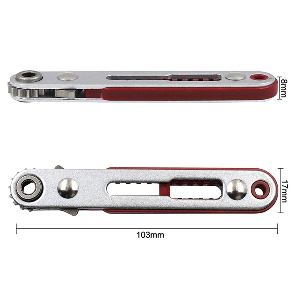 Two-Way Mini Ratchet Wrench Hexagon Manual Tool Drill Bits Bidirectional Contro image 5