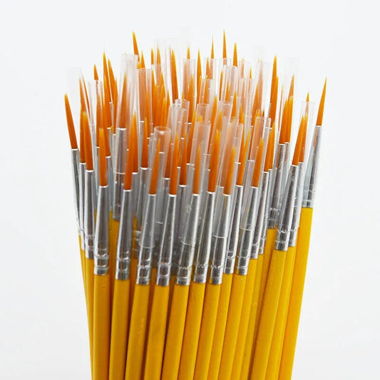 10pcs/set Long tail nylonhair hook line pen painting brush children DIY art sup image 0