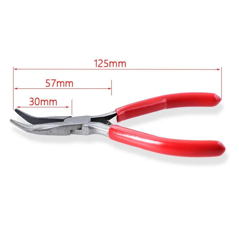 Mini Nylon Pliers Adjustable Diy Carbon Steel Clamp Pincers Jewelry Pliers Angl image 0