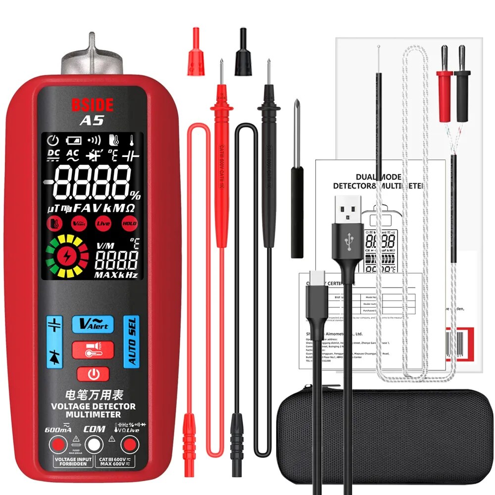 BSIDE Professional Digital Multimeter Smart Automatic Multitester Ammeter VFC C image 3
