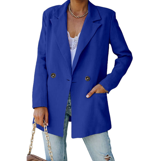Women's Solid Color V Neck Lapel Women Jackets Casual Casual Jackets for Women image 0