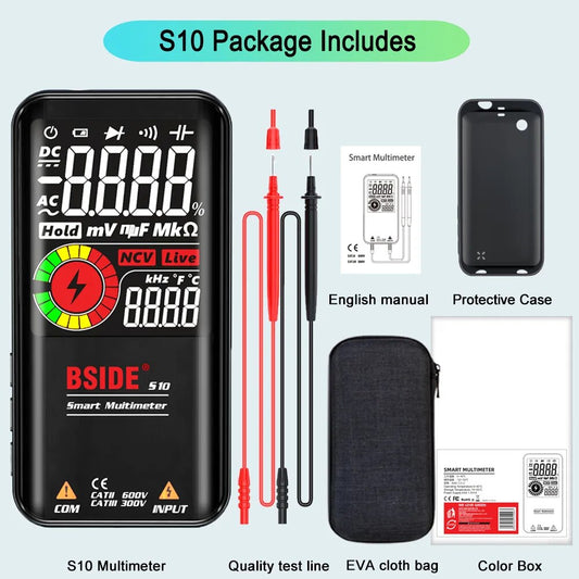 BSIDE Digital Multimeter Smart Electrician Tester USB Charge T-RMS DC AC Voltag image 0