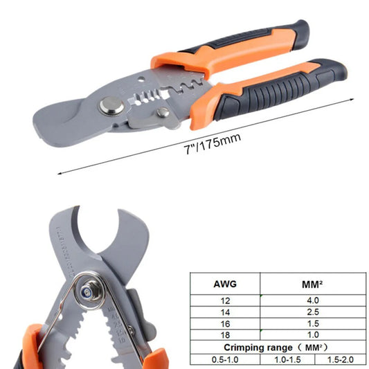 Multifunctional Professional Cable Wires Pliers Set Stripper Crimper Cutter Nee image 0