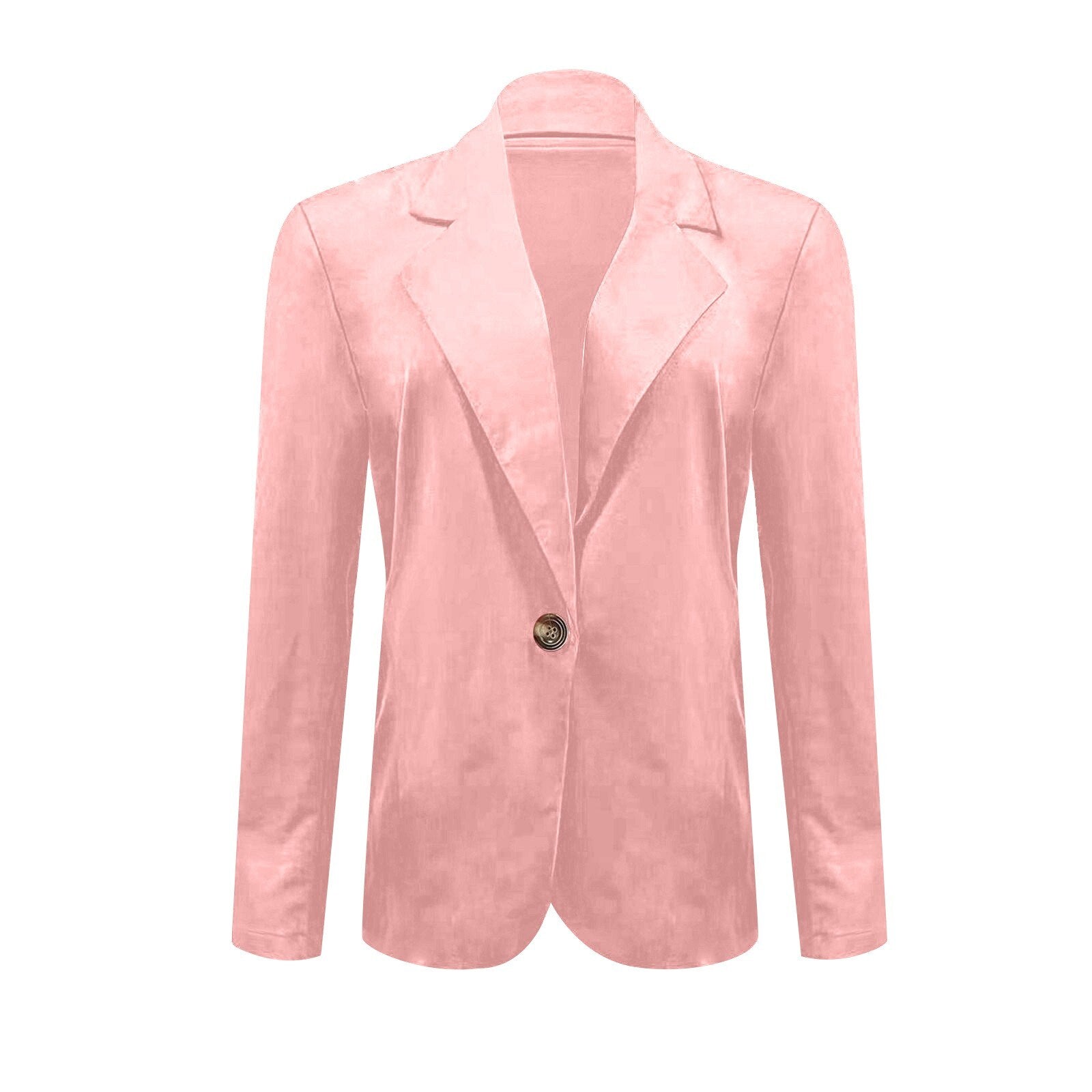 Stylish Solid Blazer Ladies Korean Style Pocket Slim Fit Jacket Long-sleeved La image 6