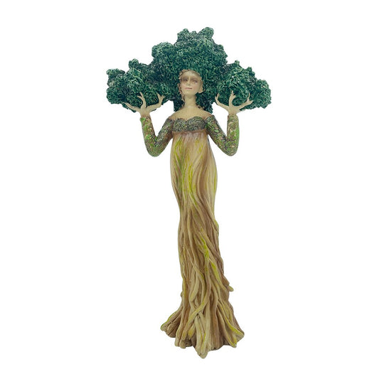 Forest Earth Goddess Statue Resin Tree God Art Sculpture Ornament Garden image 0