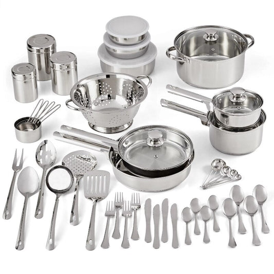 Mainstays 52PCS Stainless Steel Kitchen Combo Cookware Set image 0
